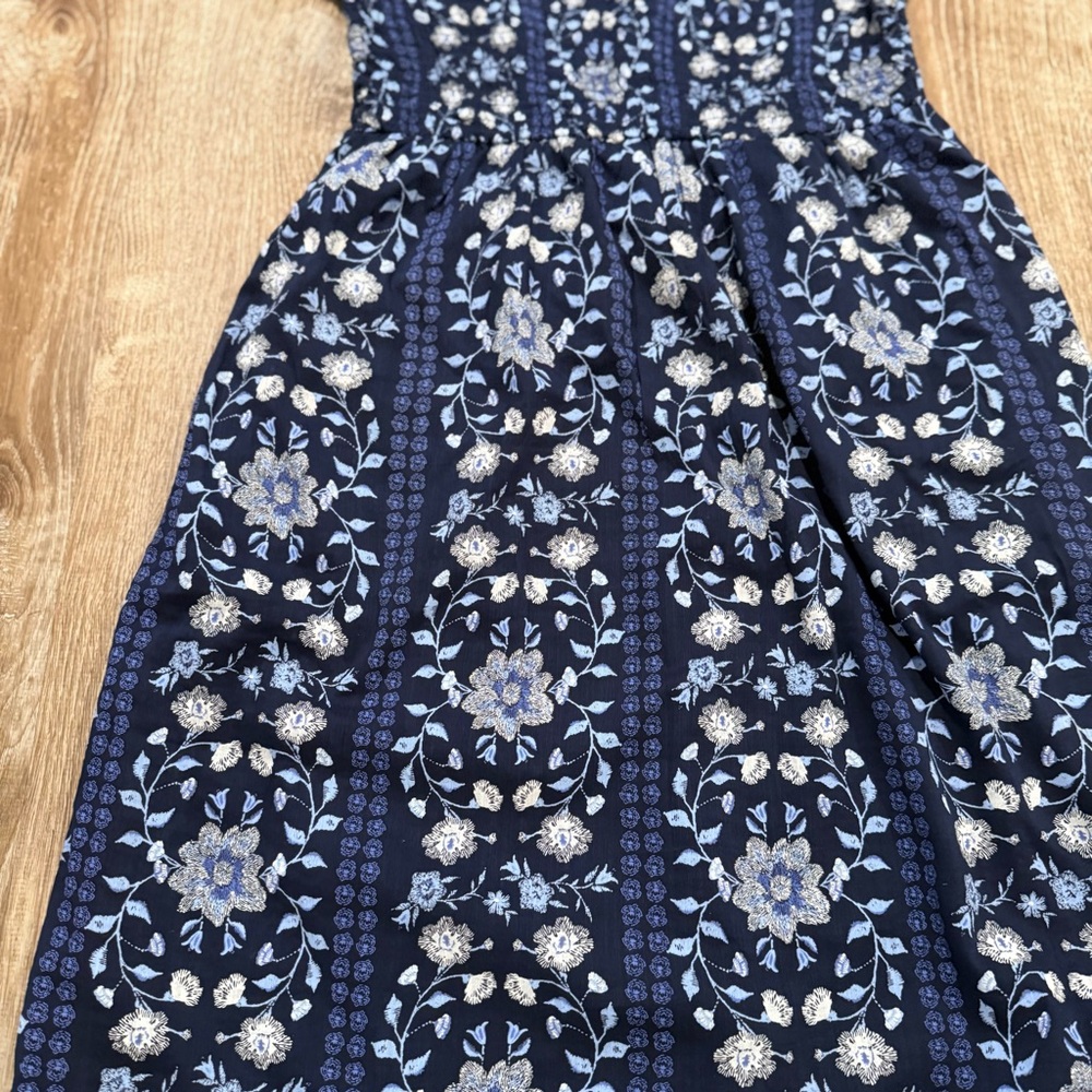 Old Navy, NWT Blue Floral Midi Dress, Size MP - Picture 3 of 10